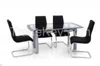 Modern Metal Glass Dining Table