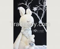 Kangaroo, Soft wool handmade, hand knitted crochet toys, decoration, toys amigurumi EN71