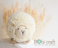 Ms. Shally The Sheep - Soft Wool Handmade Plush Toys, Hand Knitted Crochet Toys Gifts For Children