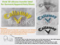 customized clothing patches 3d silicone label for heat transfer KB-002