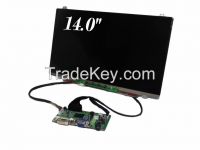 Suitable for Surveillance 14.0 inch 1600 x 900 LCD Flat Panel with Driver Board Kits