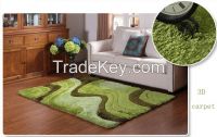 3D polyester shaggy carpet