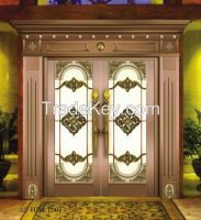 Non-welded Galvanized Luxury Bronze Door, Security Bronze Door