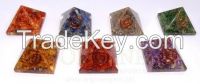 Orgone Chakra Baby Pyramid Set | Orgonite Chakra Pyramid Set | Chakra Wholesale Sets