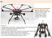 Professional  Spreading Wings K8 Drone , For Helicopter UAV Aerial Photography