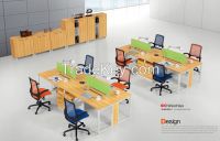 modern design four person partition,workstation attaching with pedestal