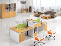 modern design four person partition,workstation attaching with pedestal