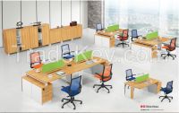 modern design four person partition, workstation attaching with pedestal