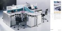 modern design four persons partition, workstation attaching with pedestal