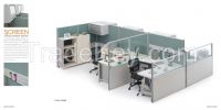 modern design five persons partition, workstation attaching with pedestal