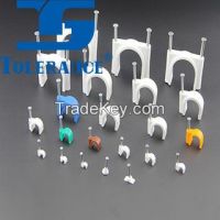 Plastic wall cable clips,electric circle and flat cable clip