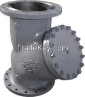 Cast steel y type strainer