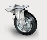 Garbage disposal rubber caster, waste bin caster