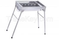 Outdoor picnic stainless steel charcoal BBQ grill with folding legs