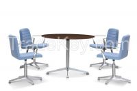Conference Table, Offce Meeting Table, Circle Table For Conference, 4 Star Base Table, MFC High Table