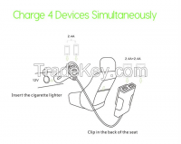  4 Ports USB Car Charger 