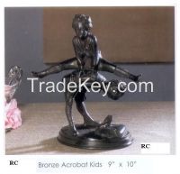 Bronze Acrobat kids statue