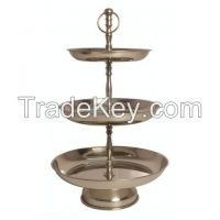 Brass, Aluminium, Iron, Steel, with Glass, cake stand