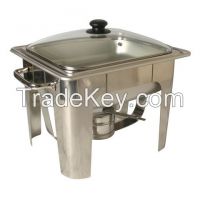 Brass, Aluminium, Steel With Glass, Chaffering Dish