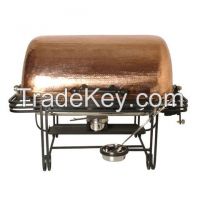 Brass, Aluminium, Steel With Glass, Chaffering Dish