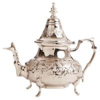 Brass Teapot Silver Finish