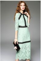 New arrival luxury design women fashion lace bridesmaid party dress with cheap price