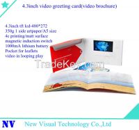 4.3inch video greeting card