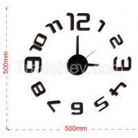 sticker removable wall clock, fashion number clock for home decor
