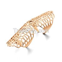  New Design Women Flower Latest Gold Finger Ring Designs,Large Big Size Open Rings,Knuckle Ring Midi Fashion 