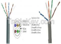 Indoor 305m UTP cat5e Copper/BC twisted 4 pairs 0.40mm lan cable PVC high transmission distance