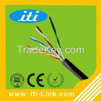 UTP Cat5e pure copper 305m 24AWG 0.51mm twisted pair PVC LAN network cable long working distance