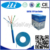 PE insulated and with PVC jacket bare copper lan cable Cat5 FTP type