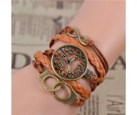 WOMEN'S GENUINE LEATHER BRACELET WITH CHARMS
