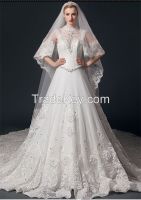 2016 Satin A-Line Wedding Dress JS14