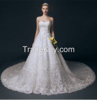 2016 Satin A-Line Wedding Dress JS12