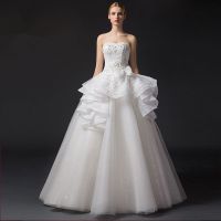 2016 Satin A-Line Wedding Dress JS16