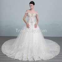 2016 Satin A-Line Wedding Dress JS27