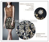 Embroidered Mini skirt Black/Golden - Luxury 2015 Autumn