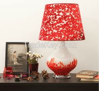 Home decoration red modern table lamp