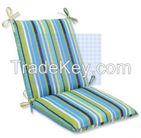 Outdoor Stripe Lagoon Squared Corners Chair Cushion