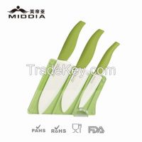 Corporate Gift Ceramic Kitchen Knife Set with Block