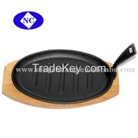 cast iron steak plate griddle pan