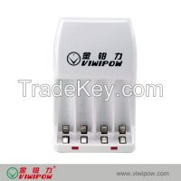 4 Slots Ni-CD AAA Battery Charger with Dual Channel Charging Mode (VIP-C005A)