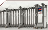 Modern gate designs Aluminum alloy Electric Telescopic Gate in highest quality Classical Rome   C