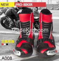 2015 New Design with PU Leather Motorcycle Boots Safety Race Boots