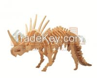 DIY Wooden toys, 3D Wooden puzzle-Styracosaurus