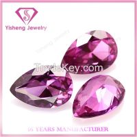Pear shape ruby gemstone diamond competitive price for fashion jewelry