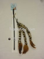 Leopard Pine Needle Plush Tail Feather Cat Teaser