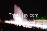 3D musical fountain with laser and screen movie show