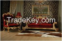 Gondol Red Living Room Classic Furniture Set